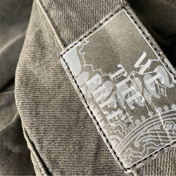 Free People Ripple Wide Leg Crop Dark Wash Size 26 - Picture 8 of 9